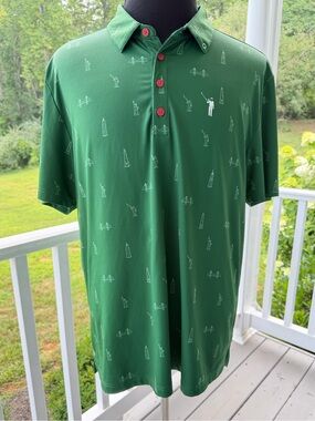 William Murray Still Playing Around Christmas Golf Polo XL